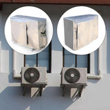 Maxbell Air Conditioner Cover for Outside Unit Anti Snow Overcover Silver 2P