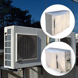 Maxbell Air Conditioner Cover for Outside Unit Anti Snow Overcover Silver 2P