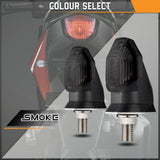 Maxbell 2 Pieces LED Turn Signal Indicator Fits for Honda RS150R Winner Smoke Black