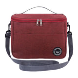 Maxbell Insulated Lunch Bag Oxford Cloth Large Capacity for Work Outdoor Red