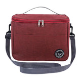 Maxbell Insulated Lunch Bag Oxford Cloth Large Capacity for Work Outdoor Red