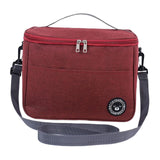 Maxbell Insulated Lunch Bag Oxford Cloth Large Capacity for Work Outdoor Red