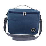 Maxbell Insulated Lunch Bag Oxford Cloth Large Capacity for Work Outdoor Dark Blue