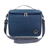 Maxbell Insulated Lunch Bag Oxford Cloth Large Capacity for Work Outdoor Dark Blue