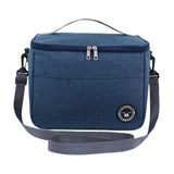 Maxbell Insulated Lunch Bag Oxford Cloth Large Capacity for Work Outdoor Dark Blue