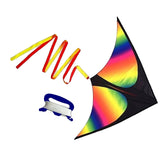 Maxbell Giant Delta Kite Fly Kite Windsock Triangle Kite Colorful for Toy Teenagers