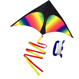 Maxbell Giant Delta Kite Fly Kite Windsock Triangle Kite Colorful for Toy Teenagers