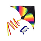 Maxbell Giant Delta Kite Fly Kite Windsock Triangle Kite Colorful for Toy Teenagers