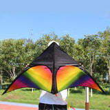 Maxbell Giant Delta Kite Fly Kite Windsock Triangle Kite Colorful for Toy Teenagers