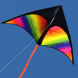 Maxbell Giant Delta Kite Fly Kite Windsock Triangle Kite Colorful for Toy Teenagers