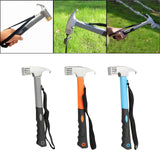 Maxbell Outdoor Tent Peg Hammer Fishing Hiking Climbing Stake Nail Puller Grey