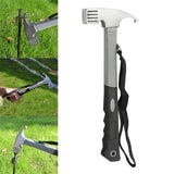 Maxbell Outdoor Tent Peg Hammer Fishing Hiking Climbing Stake Nail Puller Grey