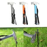 Maxbell Outdoor Tent Peg Hammer Fishing Hiking Climbing Stake Nail Puller Grey