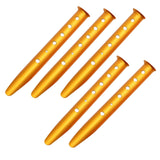 Maxbell 5Pcs Portable Tent Stakes Pegs Ground Nails Snow Sand Camping Yellow 31cm