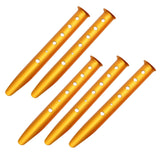 Maxbell 5Pcs Portable Tent Stakes Pegs Ground Nails Snow Sand Camping Yellow 31cm