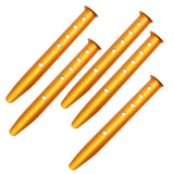 Maxbell 5Pcs Portable Tent Stakes Pegs Ground Nails Snow Sand Camping Yellow 31cm