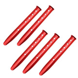 Maxbell 5Pcs Portable Tent Stakes Pegs Ground Nails Snow Sand Camping Red 31cm