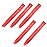 Maxbell 5Pcs Portable Tent Stakes Pegs Ground Nails Snow Sand Camping Red 31cm