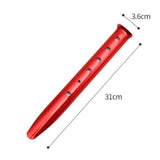 Maxbell 5Pcs Portable Tent Stakes Pegs Ground Nails Snow Sand Camping Red 31cm