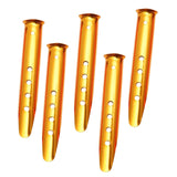 Maxbell 5Pcs Portable Tent Stakes Pegs Ground Nails Snow Sand Camping Yellow 23cm