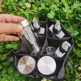 Maxbell Seasoning Dispenser Set Portable Spice Shaker Jars for Vinegar Dry Herb