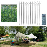 Maxbell 10 x Ground Stakes Tent Spikes Steel Heavy Duty for Canopy Outdoor Camping