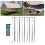 Maxbell 10 x Ground Stakes Tent Spikes Steel Heavy Duty for Canopy Outdoor Camping