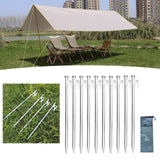 Maxbell 10 x Ground Stakes Tent Spikes Steel Heavy Duty for Canopy Outdoor Camping