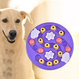 Maxbell Dog Puzzle Toy Pet Supply Interactive Toy Slow Feeding Food Puzzle  Purple