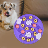 Maxbell Dog Puzzle Toy Pet Supply Interactive Toy Slow Feeding Food Puzzle  Purple