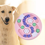 Maxbell Dog Puzzle Toy Pet Supply Interactive Toy Slow Feeding Food Puzzle  Pink