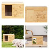 Maxbell Pet Urn for Dogs Cats Ashes Remembrance Pet Memorial Keepsake Wood Box A