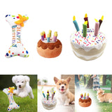 Maxbell Dog Large Birthday Cake, Bone, Present Squeaky Plush Toy Bone