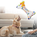 Maxbell Dog Large Birthday Cake, Bone, Present Squeaky Plush Toy Bone