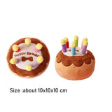 Maxbell Dog Large Birthday Cake, Bone, Present Squeaky Plush Toy Small Cake