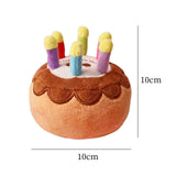 Maxbell Dog Large Birthday Cake, Bone, Present Squeaky Plush Toy Small Cake