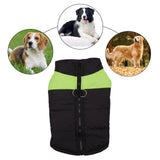 Maxbell Pet Dog Clothes Vest Jacket Warm Puppy Waterproof Winter Padded Coat Green XXL