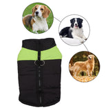 Maxbell Pet Dog Clothes Vest Jacket Warm Puppy Waterproof Winter Padded Coat Green XXL