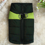 Maxbell Pet Dog Clothes Vest Jacket Warm Puppy Waterproof Winter Padded Coat Green XXL