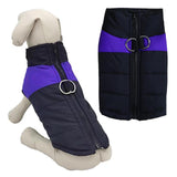 Maxbell Pet Dog Clothes Vest Jacket Warm Puppy Waterproof Winter Padded Coat Purple XL