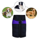 Maxbell Pet Dog Clothes Vest Jacket Warm Puppy Waterproof Winter Padded Coat Purple XXL