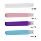 Maxbell 10 Count 10ml Plastic Essential Oil Roller Bottles Roll On  White