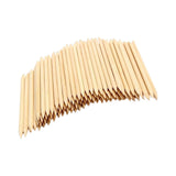 Maxbell 100Pcs Orange Wood Nail Sticks Multi Functional Double Sided for Nails