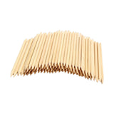 Maxbell 100Pcs Orange Wood Nail Sticks Multi Functional Double Sided for Nails