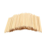 Maxbell 100Pcs Orange Wood Nail Sticks Multi Functional Double Sided for Nails