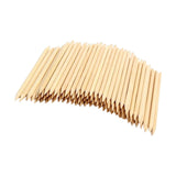 Maxbell 100Pcs Orange Wood Nail Sticks Multi Functional Double Sided for Nails