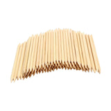 Maxbell 100Pcs Orange Wood Nail Sticks Multi Functional Double Sided for Nails