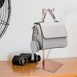 Maxbell Handbag Display Rack Shoulder Bags Purse Stand Multi Purpose for Countertop Rose Gold Drawing