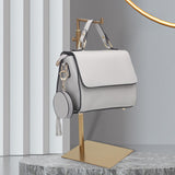 Maxbell Handbag Display Rack Shoulder Bags Purse Stand Multi Purpose for Countertop Gold Drawing
