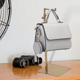 Maxbell Handbag Display Rack Shoulder Bags Purse Stand Multi Purpose for Countertop Gold Drawing